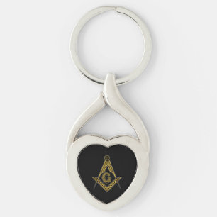 Freemason (Black & Gold) Key Ring