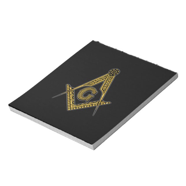 Freemason (Black & Gold) Notepad (Rotated)