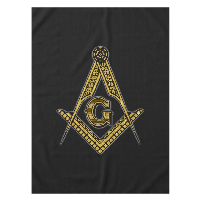 Freemason (Black & Gold) Tablecloth (Front)