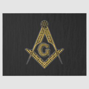 Freemason (Black & Gold) Tissue Paper