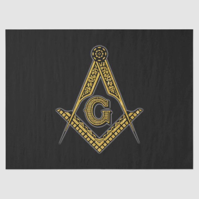 Freemason (Black & Gold) Tissue Paper (Front)