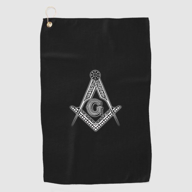 Freemason (Black) Golf Towel (Front)