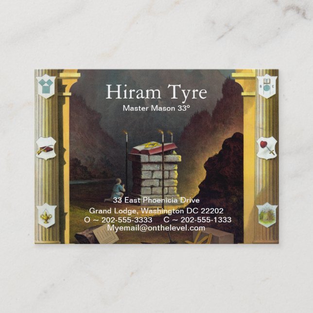 Freemason Business Card (Front)