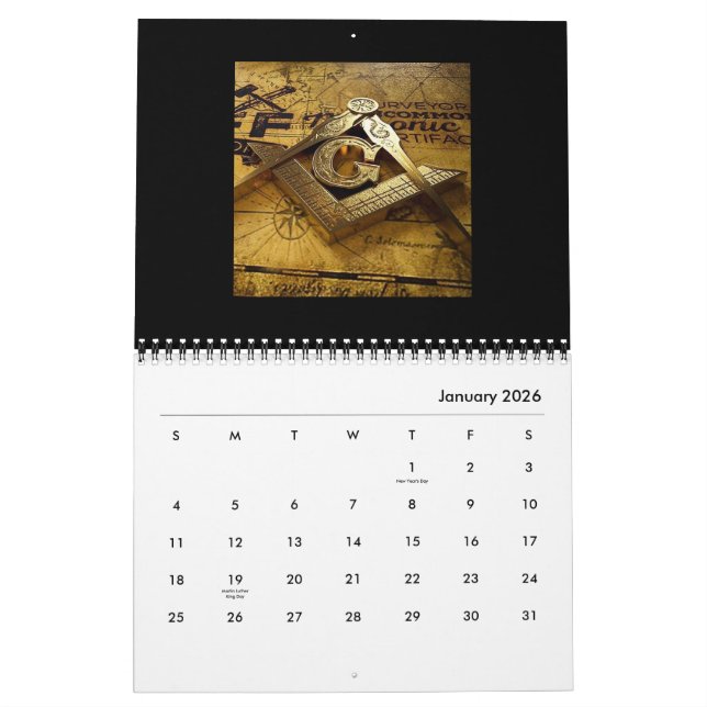 Freemason Calendar (Jan 2026)