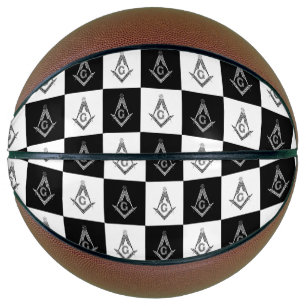 Freemason Checkered Pattern Basketball