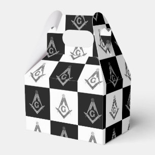 Freemason Checkered Pattern Favour Box