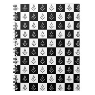 Freemason Checkered Pattern Notebook