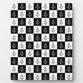 Freemason Chequered Pattern Plaque
