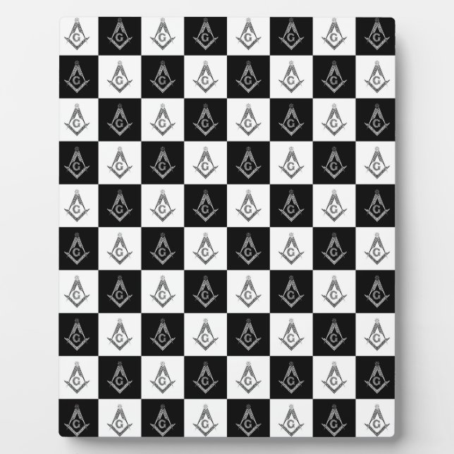 Freemason Chequered Pattern Plaque (Front)
