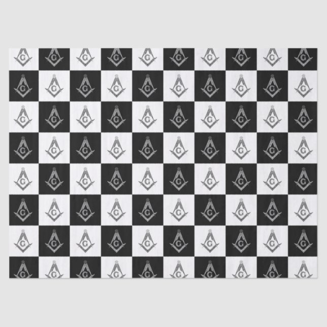Freemason Chequered Pattern Tissue Paper (Front)