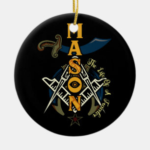 Freemason Christmas Noble Shriner Mason The Life O Ceramic Tree Decoration
