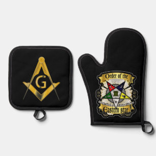 Freemason & Eastern Star Oven Mitt & Pot Holder Set
