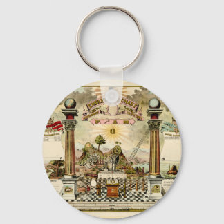 Freemason Eblematic Chart Key Ring