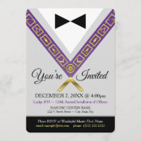 Freemason Invitation - Grand Master Masonic Jewel