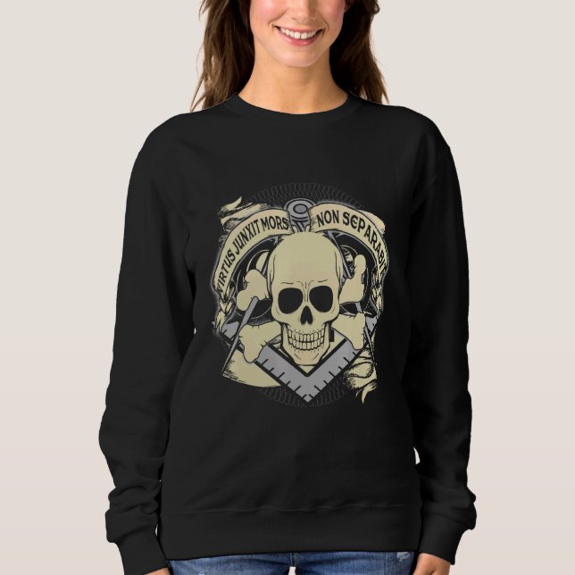 Freemason Lodge Masonic Skull Masonry Master Mason Sweatshirt (Front)