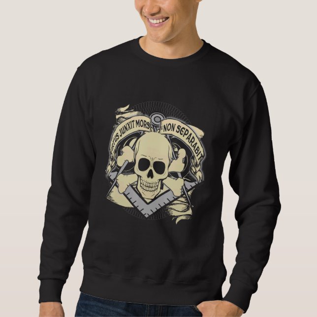 Freemason Lodge Masonic Skull Masonry Master Mason Sweatshirt (Front)