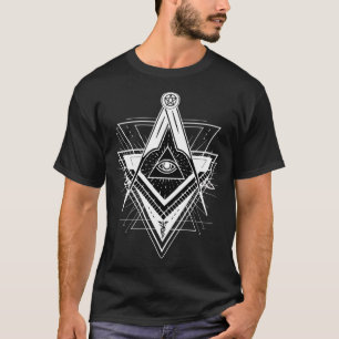 Freemason Loge Compass Blackcraft Gothic Boho Occu T-Shirt