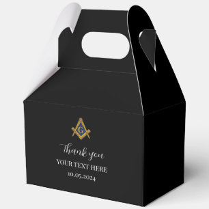 Freemason Masonic Black Minimalist Elegant Modern Favour Box