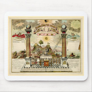 Freemason Masonic Emblematic Chart Mouse Mat