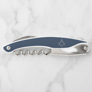 Freemason Masonic Gifts Square and Compass Blue Corkscrew