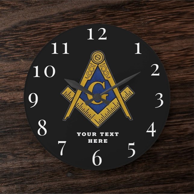 Freemason Masonic Lodge Masonry  Large Clock (Creator Uploaded)