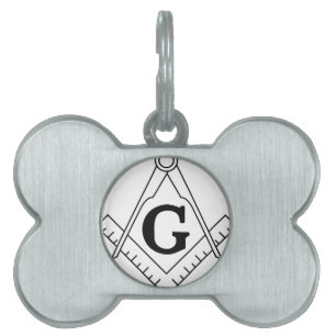 Freemason masonic logo pet name tag