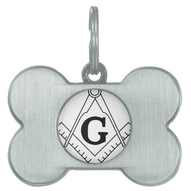 Freemason masonic logo pet name tag (Front)