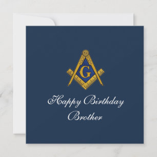 Freemason Masonic Mason Freemason Birthday Invitation