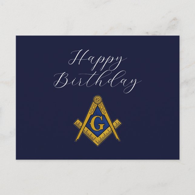 Freemason Masonic Mason Freemason Birthday Postcard (Front)