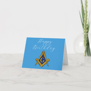 Freemason Masonic Mason Freemason Birthday Thank You Card