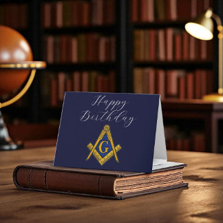 Freemason Masonic Mason Freemason Birthday Thank You Card