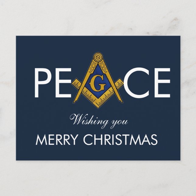 Freemason Masonic Mason Freemason Christmas Postcard (Front)