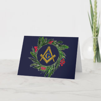 Freemason Masonic Mason Freemason Christmas Thank You Card