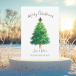 Freemason Masonic Pine Merry Christmas Tree  Holiday Card<br><div class="desc">Freemason,  Masonic,  Merry Christmas card. Watercolor Christmas tree,  traditional card. Please personalize it with your details.</div>