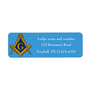 Freemason Masonic Square and Compass Blue