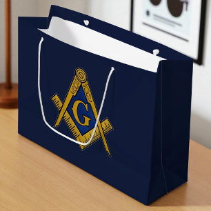 Freemason Masonic Square and Compass Freemasonry Large Gift Bag