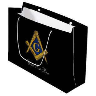 Freemason Masonic Square and Compass Freemasonry Large Gift Bag