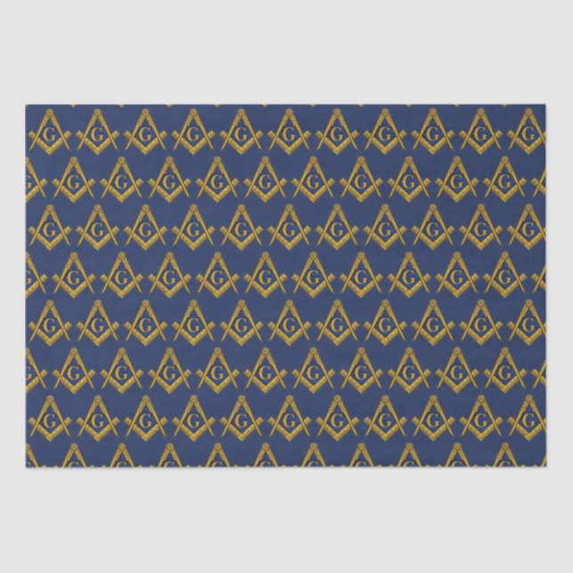 Freemason Masonic Square and Compass Freemasonry Tissue Paper (Front)