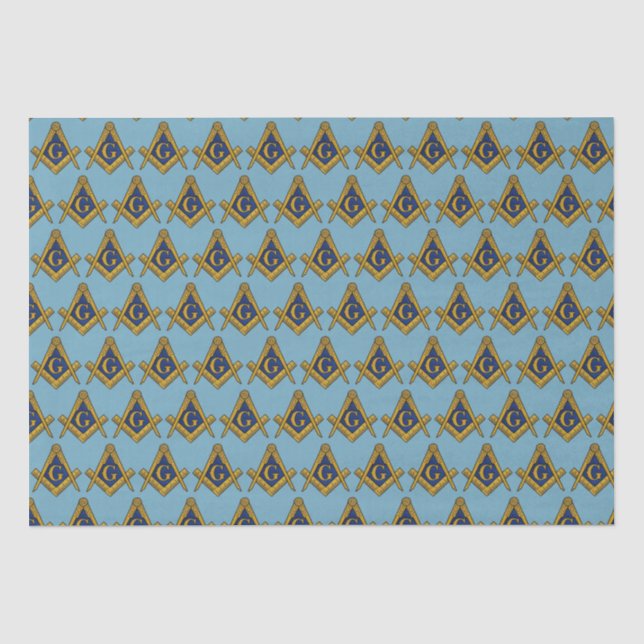 Freemason Masonic Square and Compass Freemasonry Tissue Paper (Front)