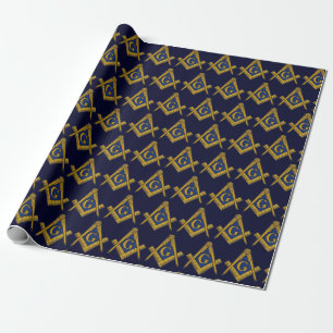 Freemason Masonic Square and Compass Freemasonry W Wrapping Paper