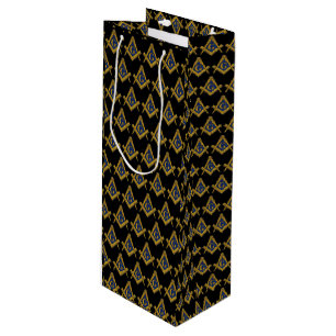 Freemason Masonic Square and Compass Freemasonry Wine Gift Bag