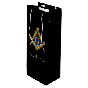 Freemason Masonic Square and Compass Freemasonry Wine Gift Bag