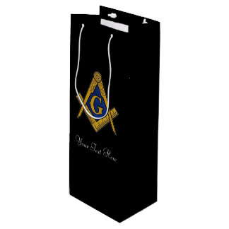 Freemason Masonic Square and Compass Freemasonry Wine Gift Bag