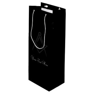 Freemason Masonic Square and Compass Freemasonry Wine Gift Bag
