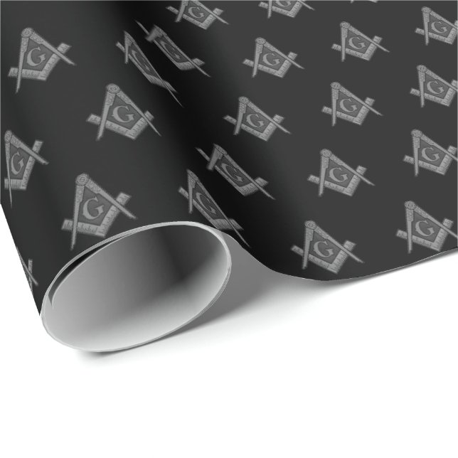 Freemason Masonic Square and Compass Freemasonry  Wrapping Paper (Roll Corner)