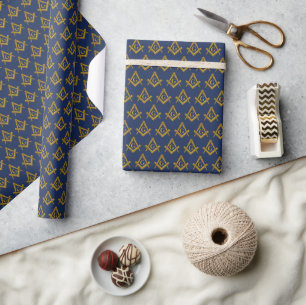 Freemason Masonic Square and Compass Freemasonry Wrapping Paper