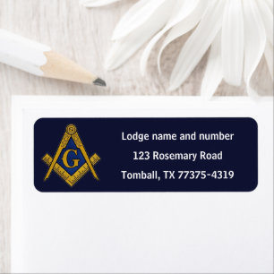Freemason Masonic Square and Compass Navy Blue