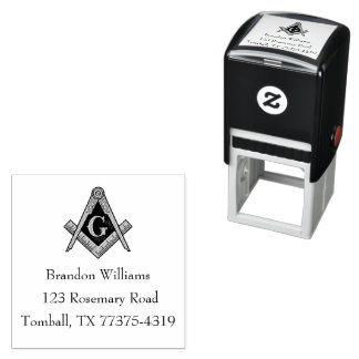 Freemason Masonic Square and Compass  Self-inking Stamp