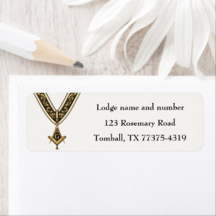 Freemason Masonic Square and Compass White
