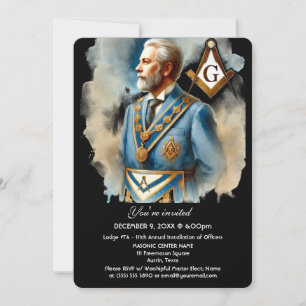 Freemason Masonry Square and Compass Masonic Invitation